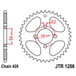 Звездочка задняя JT Sprockets (шаг 428 ) JT JTR1206